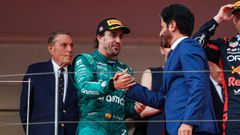 Fernando Alonso y Ben Sulayem.Fernando Alonso y Ben Sulayem, presidente de la FIA