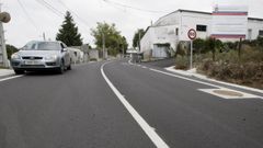 Un tramo arreglado da LU-P-2901 de Lugo a Guntn e a Palas