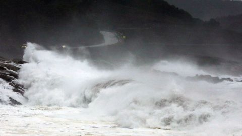 Temporal costero en A Marosa (Burela), en imagen de archivo