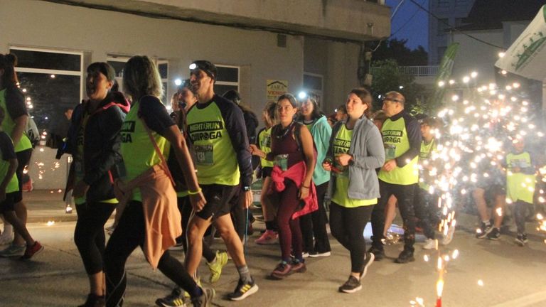 Un aspecto de la primera Andaina Solidaria Nocturna de Quiroga