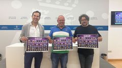 Jacobo Sutil, Csar Ferndez e Xon Mario na presentacin do programa  Circuto provincial de cine de vern 2025 .