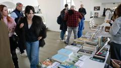 La conselleira de Economa e Industria, Mara Jess Lorenzana, este sbado en la primera edicin de CoruART en el mercado de San Agustn