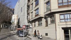 Obra en ejecución junto al parque Reina Sofía, en la ciudad de Ferrol