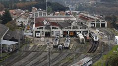 Los talleres de Renfe en Ourense se encuentran en la zona de Peliqun, en las proximidades de la estacin ferroviaria