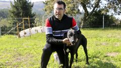 El atleta vigu�s Alejandro G�mez, afectado de un tumor cerebral