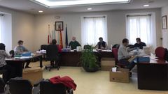 Preparacion para el reparto de mascarillas en Zas
