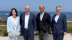 Directivos de las dos compa��as, con el presidente de Altia Tino Fern�ndez, segundo por la derecha, y el primer directivo de Ednon Fran Bao (a su lado, a la izquierda)