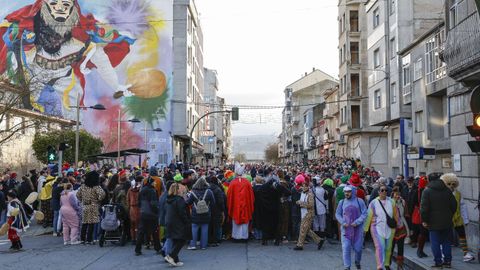 Gran desfile en Xinzo de Limia en el d�a grande del entroido