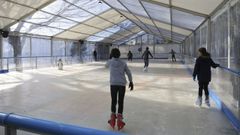 Pista de hielo en la Alameda a�os atr�s
