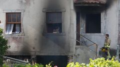 La vivienda ardi� de arriba a abajo 