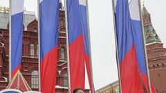 Mosc� est� repleto de banderas rusas para reforzar el patriotismo