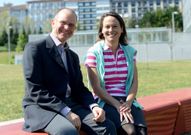 Los docentes Edmund Voges y Kerstin Heuwinkel. 