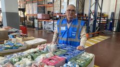 Ivn Martnez, en una foto de archivo el pasado junio en el almacn del Banco de Alimentos de Vigo