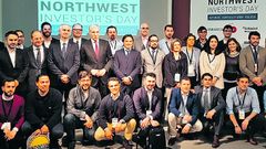 Representantes de las tres comunidades en un acto ayer en Le�n