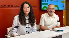 Mar�a Rozas, concejala de Xuventude (Compostela Aberta), present� ayer la nueva convocatoria con el t�cnico municipal de ese departamento, Manuel Fern�ndez.