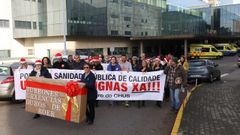 Villancico de protesta del personal de Urxencias del CHUS