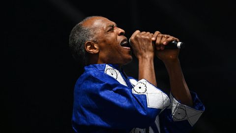 El artista Femi Kuti, este ao durante su actuacin en el festival de Glastonbury.