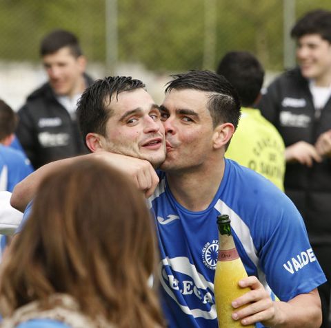 Santi y Marcos Moreiras, en plena celebraci�n el domingo
