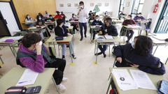 Un aula del IES de Chapela