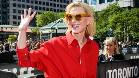 Cate Blanchett�a su llegada al festival de Toronto