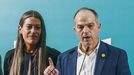 La portavoz de Junts en el Congreso M�riam Nogueras, y el secretario general, Jordi Turull