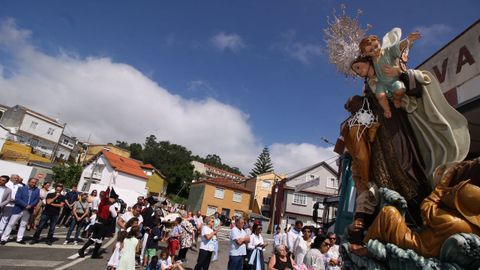 Imágenes de la procesión marítima de la Virxe do Carme en Santiago de Lampón