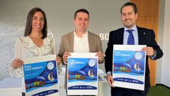 Amaya Castro, Jos� Ram�n Romero y Rub�n Cou�ago presentaron el cartel de la jornada solidaria