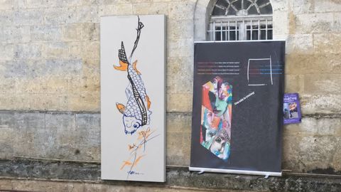 Intervenci�n art�stica de Franck Sastre