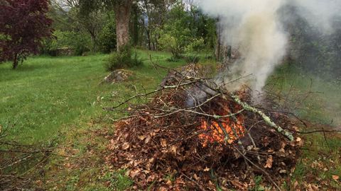<span lang= gl >En imaxe de arquivo, queima particular de�restos agr�colas e forestais�</span>