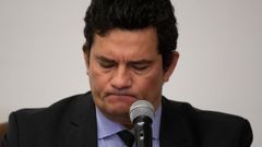 El ya exministro Sergio Moro, antiguo juez de la investigacin Lava Jato que llev a prisin a Lula da Silva