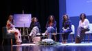 Mnica Rodrguez, Mara Rivas, Mara Quintiana, Avia Veira y Rosa Ana Garca, en la apertura institucional del encuentro 