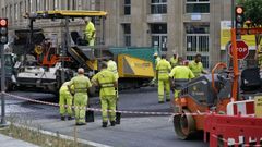 Obras en el centro de Ourense.