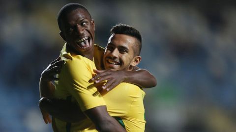 Vinicius, a la izquierda, con la selecci�n sub-17