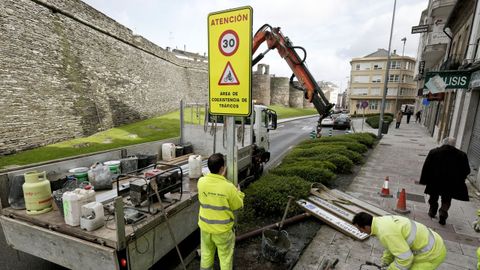 Desde el 2017 la Ronda da Muralla de Lugo tiene limitaci�n a 30 por hora