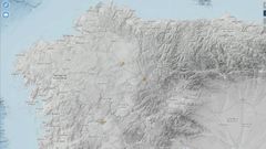 Captura de la web del Instituto Geogr�fico Nacional con los se�smos registrados en Galicia desde este pasado lunes
