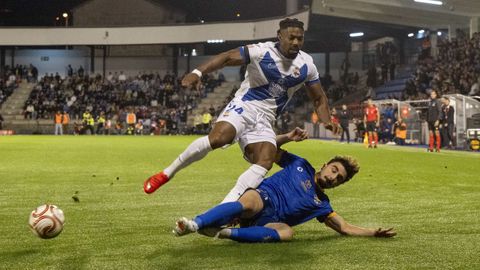 Adama Traor� en el Auriense-Deportivo