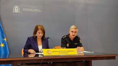 La delegada del gobierno en Asturias, Adriana Lastra, y el jefe superior de polic�a de Asturias, Jordi Moreno<br />