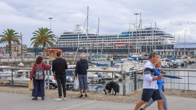 El crucero Azamara Quest, que lleg� a Ferrol el 27 de agosto. 