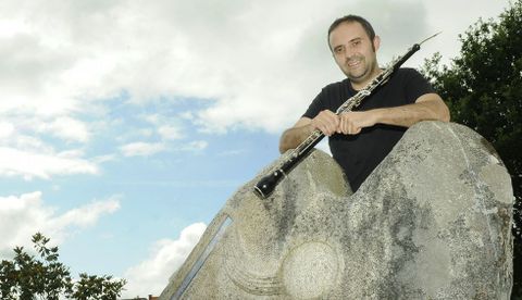 Benxam�n Otero, nunha instant�nea captada onte nas instalaci�ns do auditorio lalinense. 