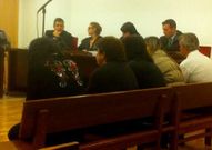 La familia Botana en el banquillo ayer en el Juzgado Penal 1.