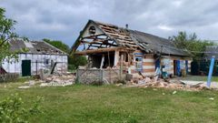 Edificios da�ados en la regi�n rusa del B�lgorod, en una imagen facilitada por el gobierno regional