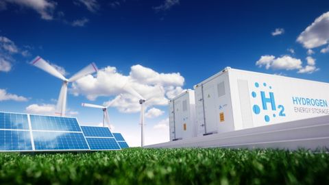 Recreaci&oacute;n de una planta de hidr&oacute;geno verde