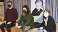 Presentaci�n de As Voces das Mulleres; a la izquierda, Xos� Leis 