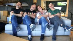 Los cuatro m�sicos que han participado en la grabaci�n del disco