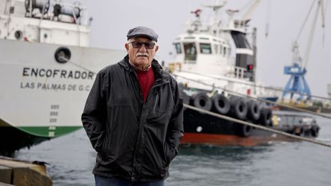 Bermúdez Garrote, en el muelle de A Coruña, donde trabajó durante casi veinte años, desde 1995