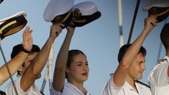 La emotiva entrada de la princesa Leonor en la ría de Ferrol