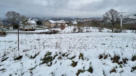 La nieve cubre los campos de Cova (A Pobra de Trives).