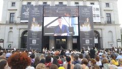 Imagen de archivo de una obra del Teatro Real en la calle