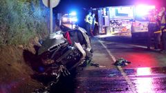 Accidente con tres j�venes muertos en Caldas, ocurrido a principios de junio del 2021.