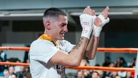 El boxeador vigu�s Kike Garc�a, �El Rayito�.